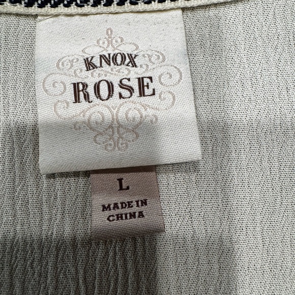 Knox Rose Embroidered Peasant Boho Top Sz: L - Picture 10 of 11